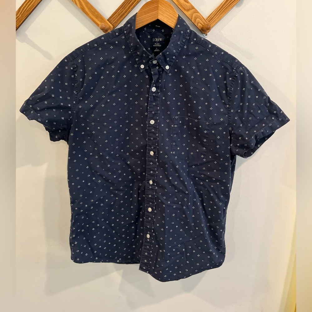 J. Crew - Flex Washed Slim Shirt - Spread Collar - Large
